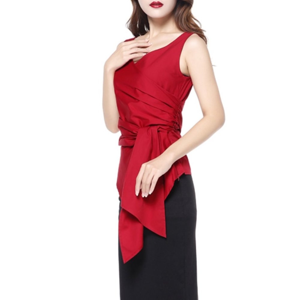 Chic Star Retro Wrap Top - Picture 2 of 4